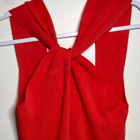 REISS Sawyer Red Dress Size L - Picture 4 of 8